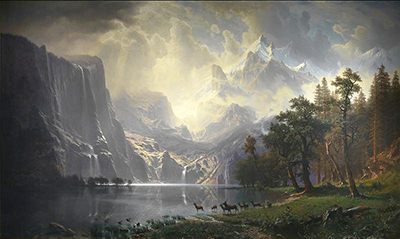 Among the Sierra Nevada Mountains California Albert Bierstadt